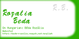 rozalia beda business card
