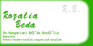 rozalia beda business card